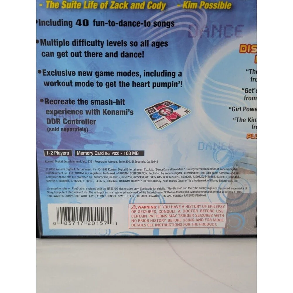 Dance Dance Revolution: Disney Channel Edition PS2 Sony PlayStation 2 2008